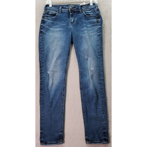 Silver Jeans Women Size 27 Blue Denim Cotton Every Ankle Skinny 5-Pockets Design